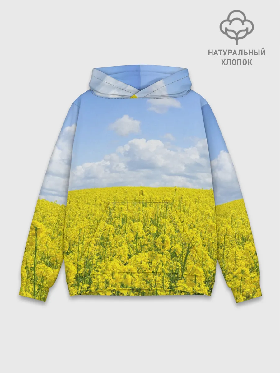 Худи мужской база хлопок / Рапсовое поле