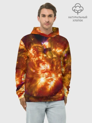 Худи мужской база хлопок / Звезда