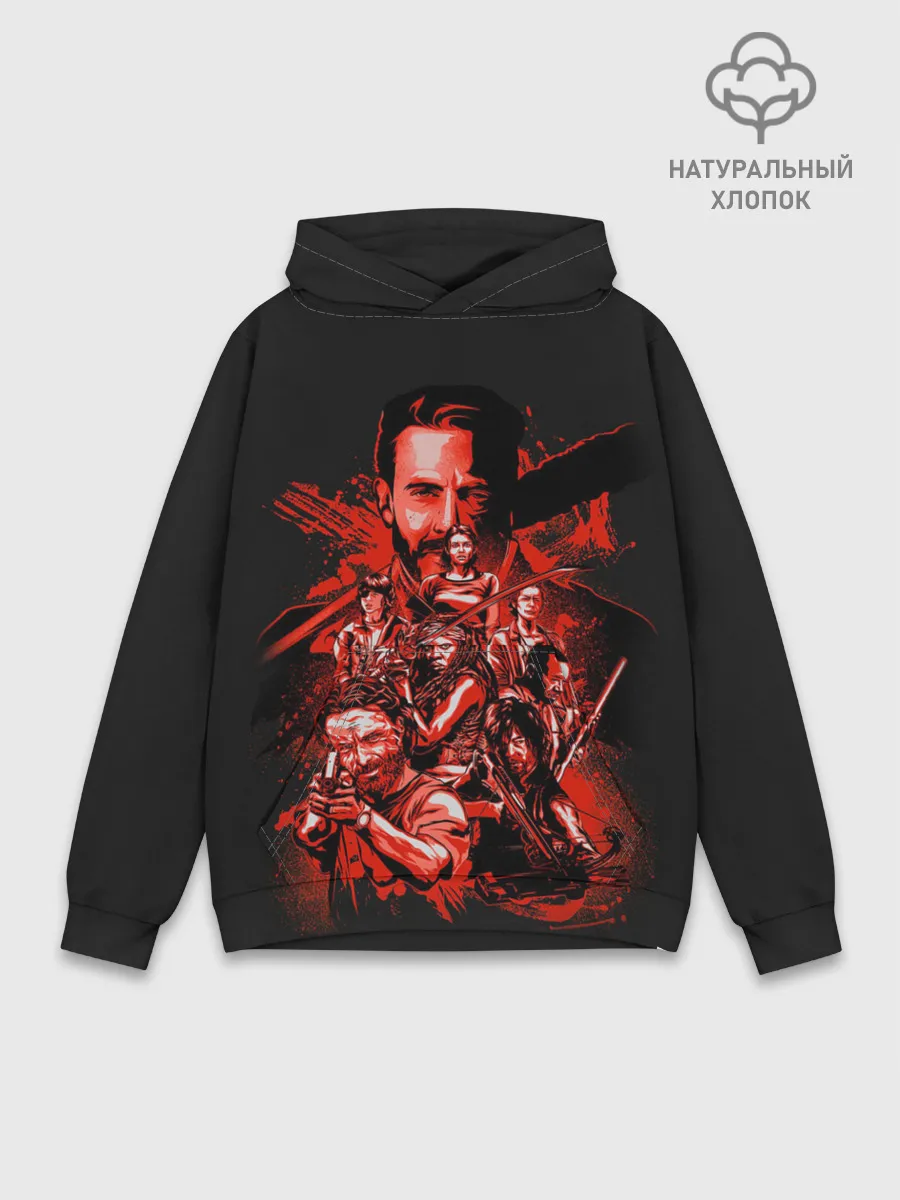 Худи мужской база хлопок / The Walking Dead