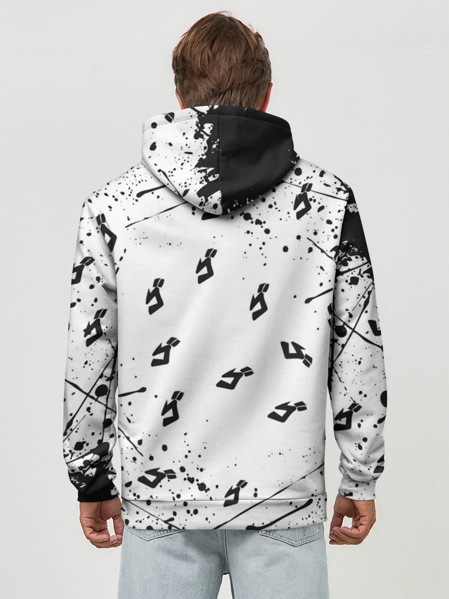 Худи мужской база хлопок / KILLER QUEEN черные брызги