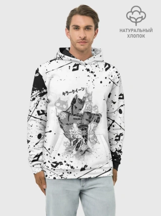 Худи мужской база хлопок / KILLER QUEEN черные брызги