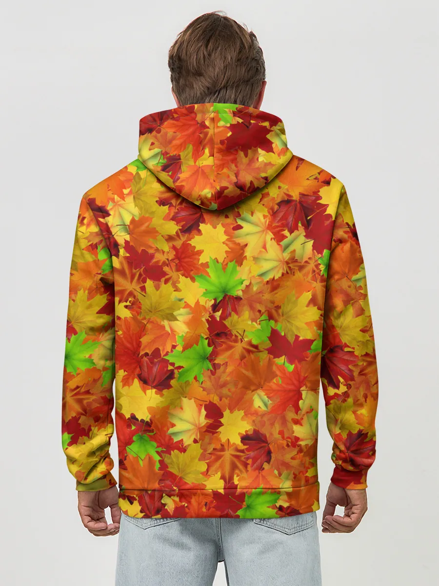 Худи мужской база хлопок / Кленовые листья