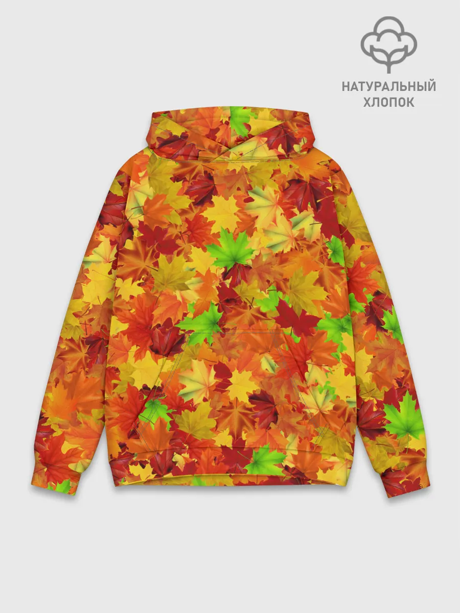 Худи мужской база хлопок / Кленовые листья