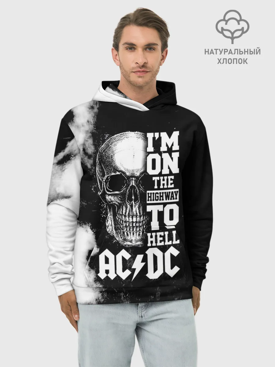 Худи мужской база хлопок / AC/DC