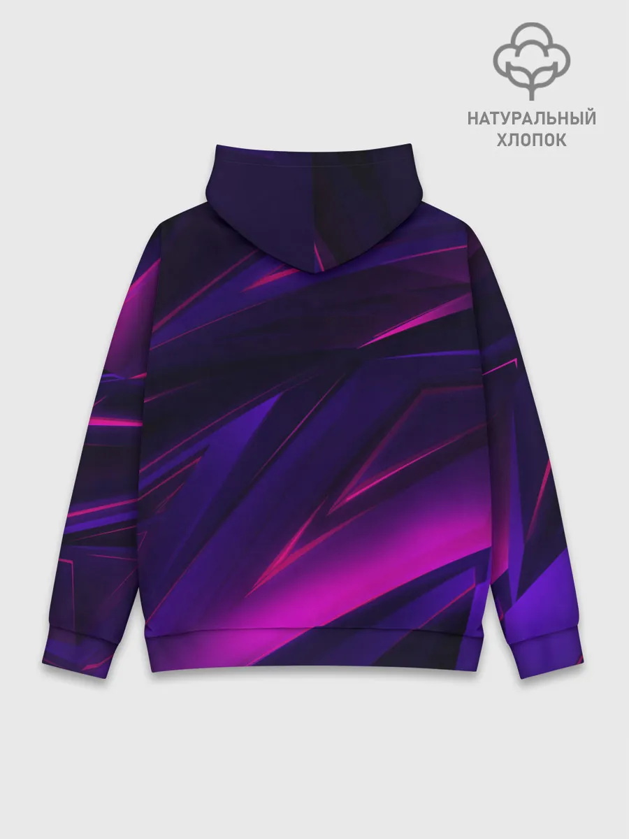 Худи мужской база хлопок / GEOMETRY STRIPES NEON