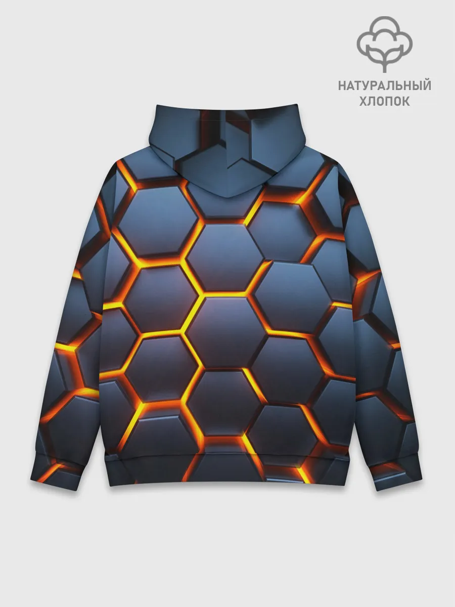 Худи мужской база хлопок / 3D БРОНЬ