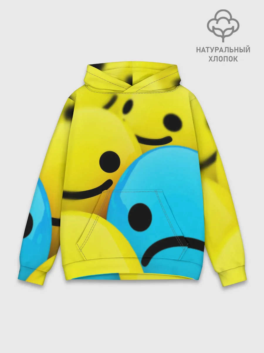 Худи мужской база хлопок / СМАЙЛИКИ