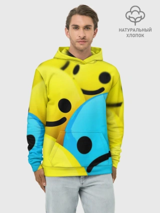 Худи мужской база хлопок / СМАЙЛИКИ