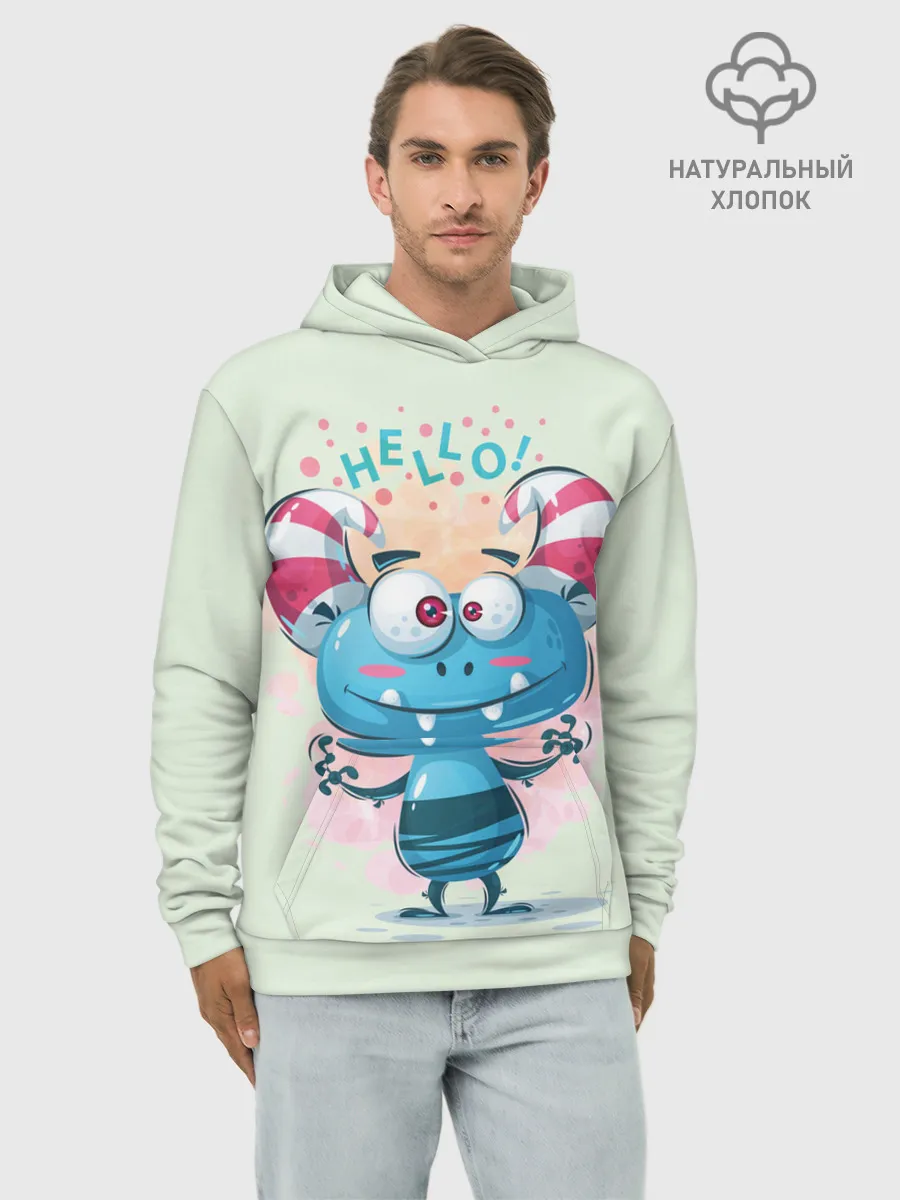 Худи мужской база хлопок / HELLO