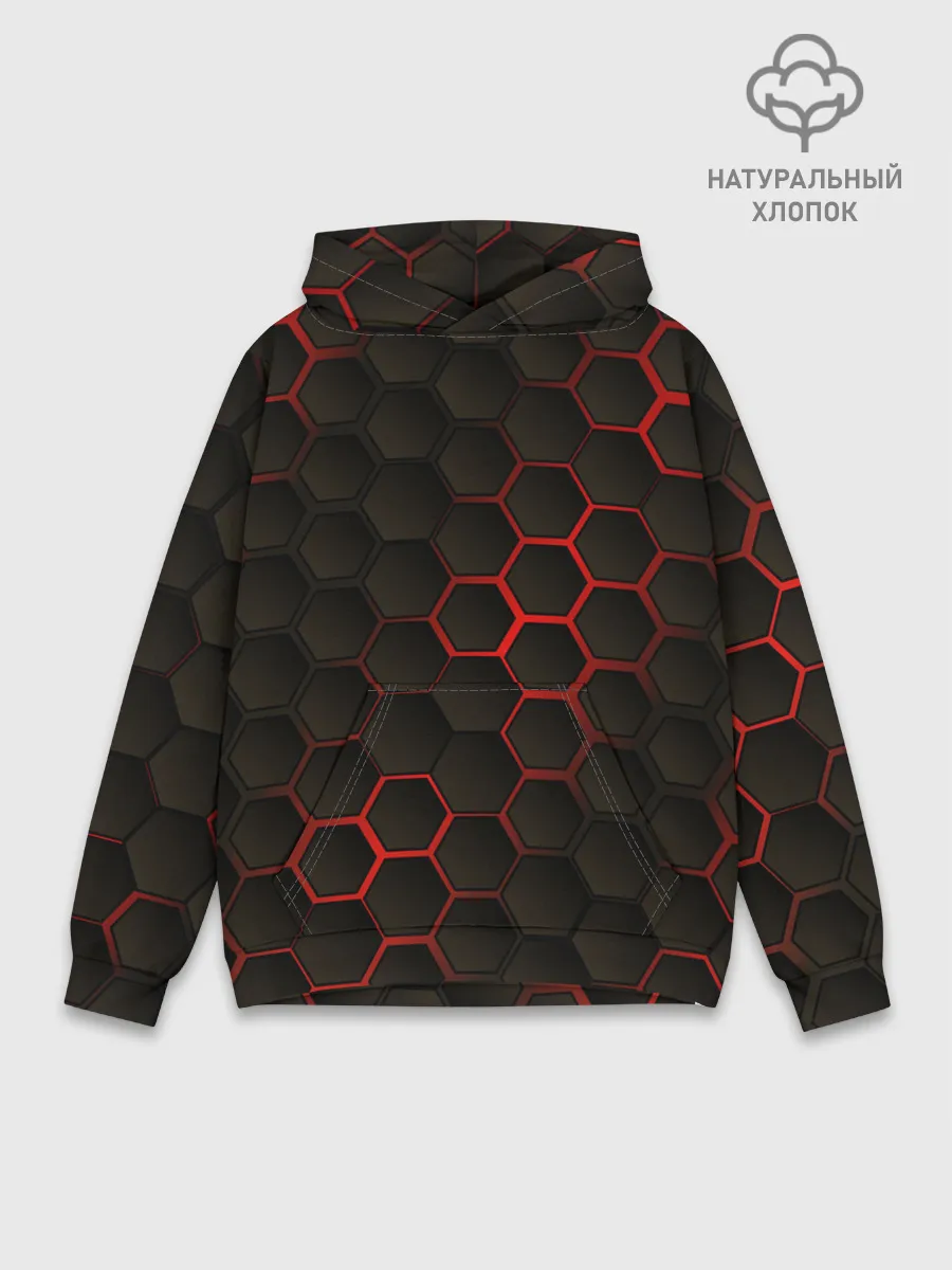 Худи мужской база хлопок / 3D СОТЫ