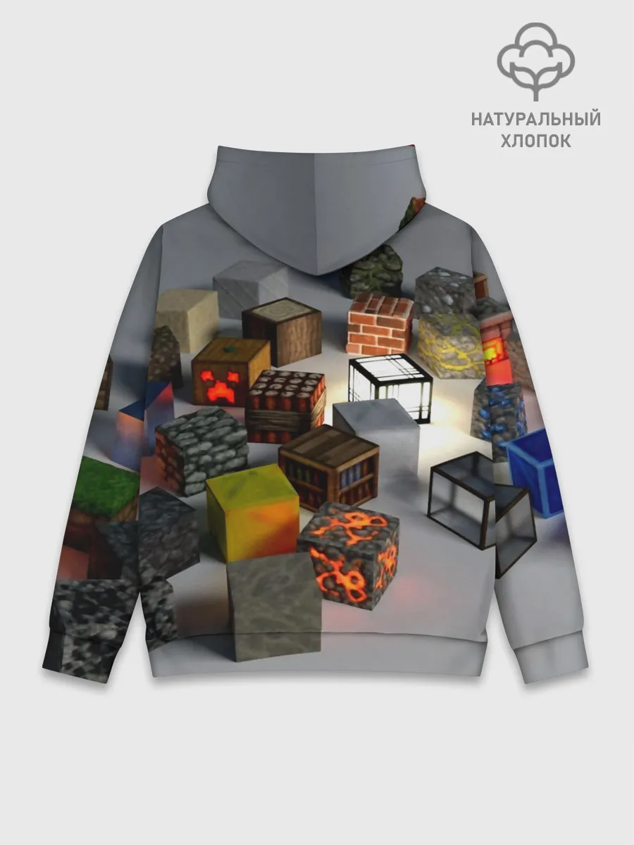 Худи мужской база хлопок / MINECRAFT BLOX
