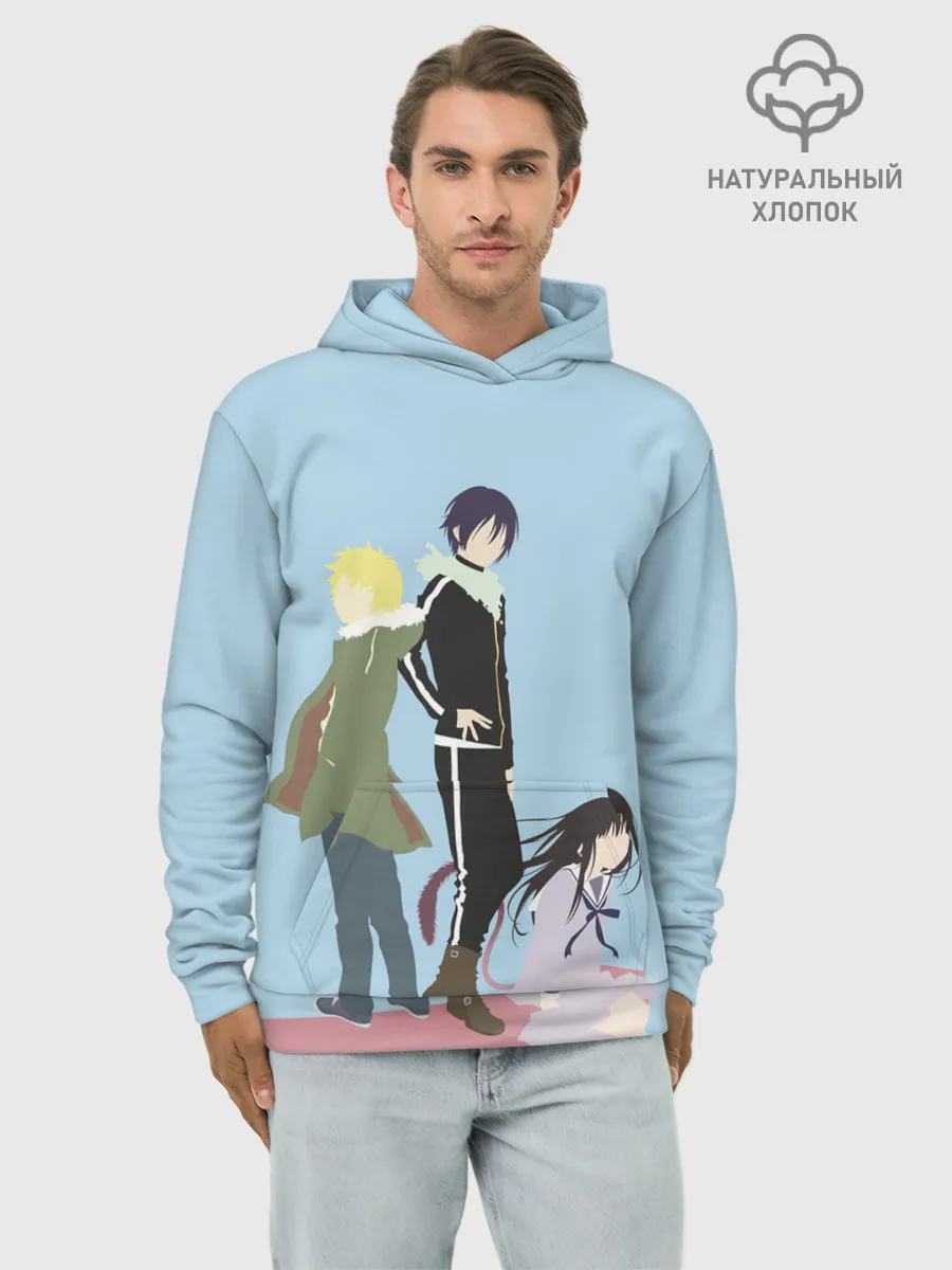 Худи мужской база хлопок / Yato, Yukine & Hiyori