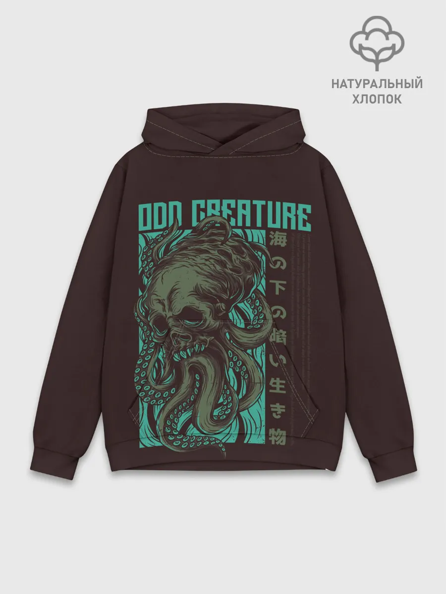 Худи мужской база хлопок / Дьявольский осьминог