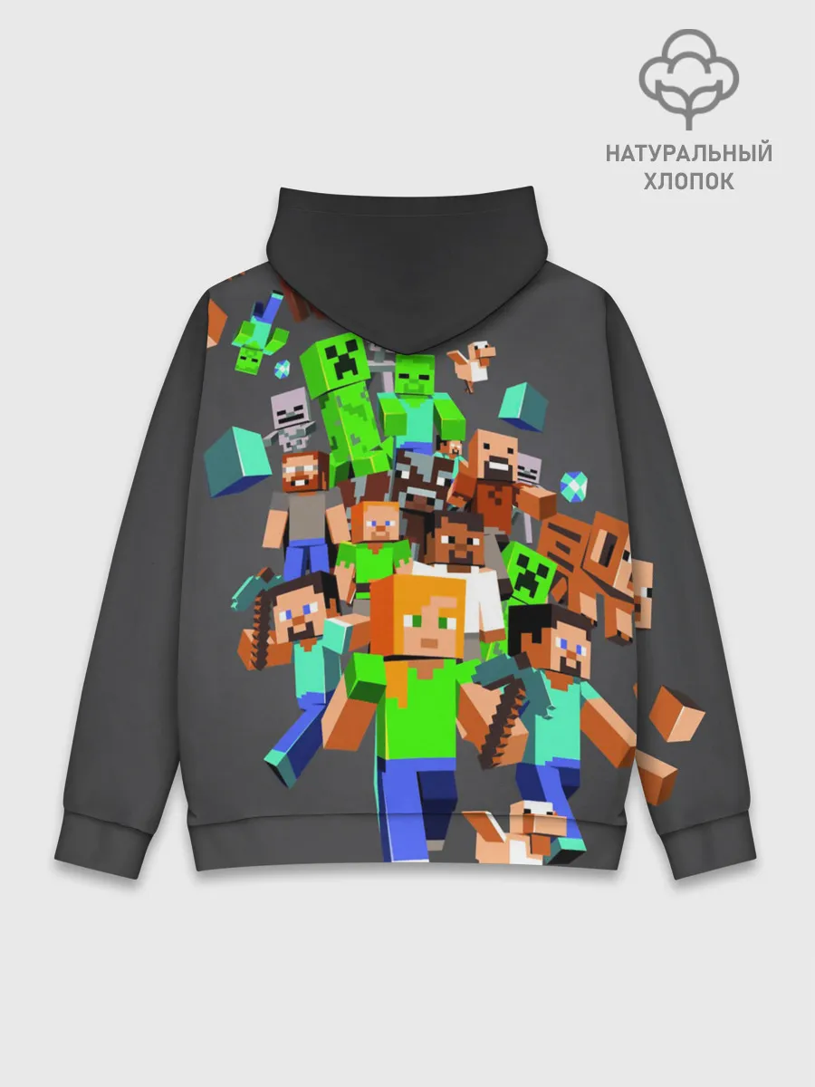 Худи мужской база хлопок / MINECRAFT ONLINE