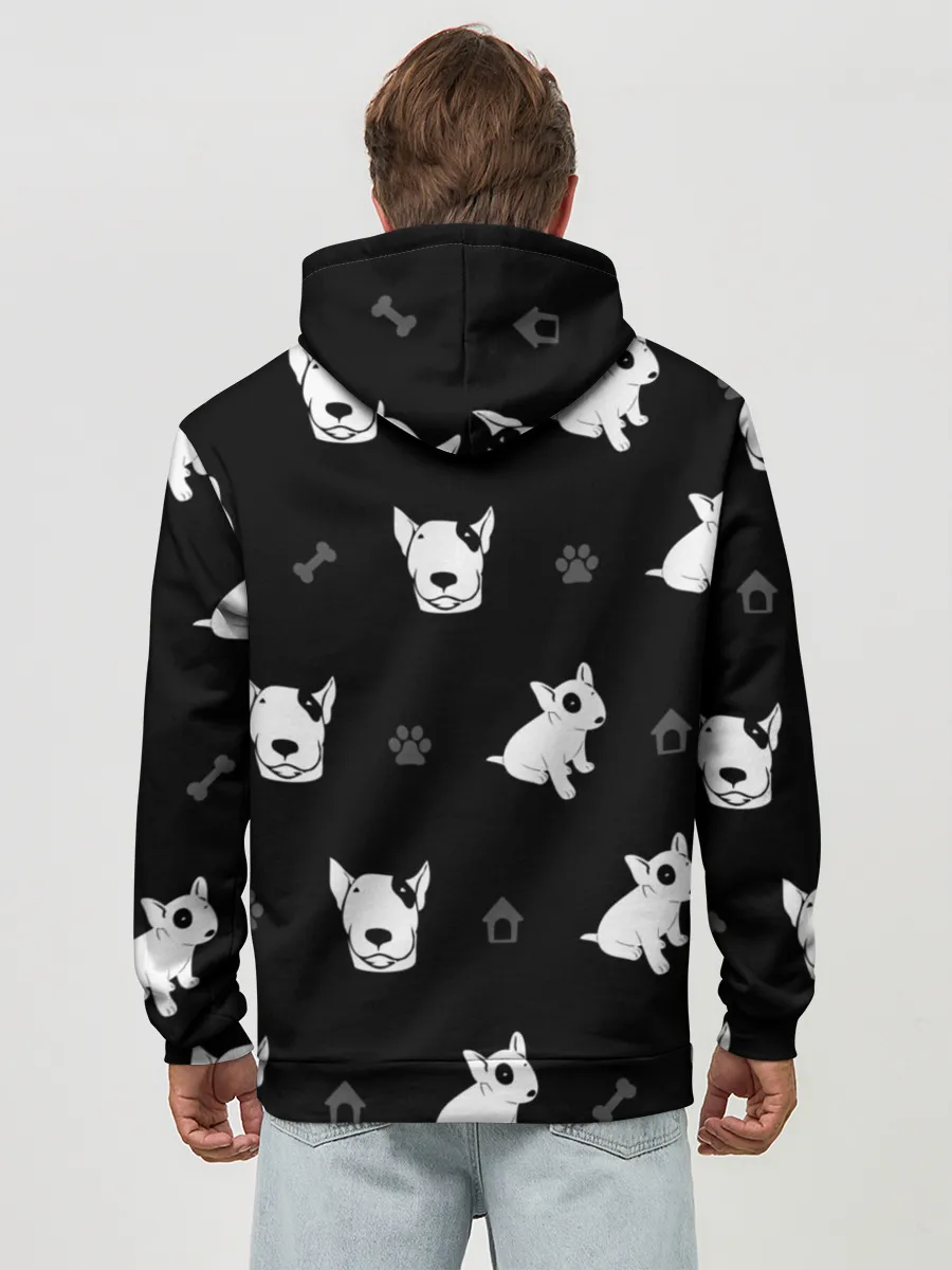 Худи мужской база хлопок / Английский бультерьер