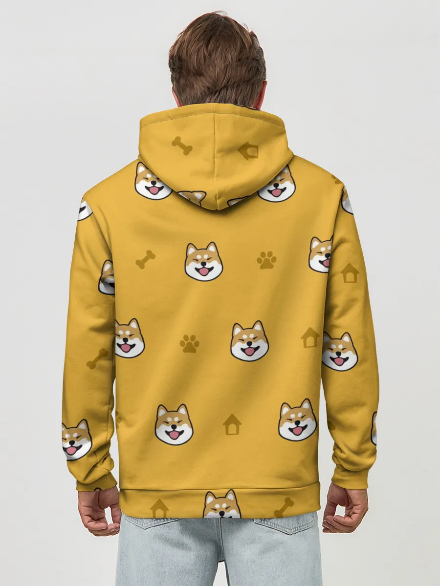 Худи мужской база хлопок / Сиба-ину. Акита-ину.