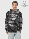 Худи мужской база хлопок / Камуфляжная 3D броня