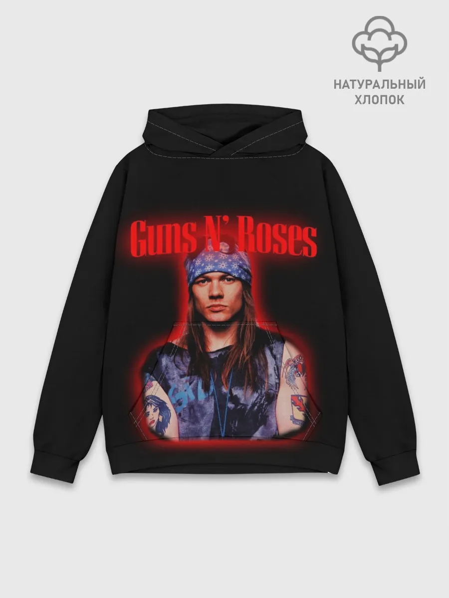 Худи мужской база хлопок / Guns n roses + Спина