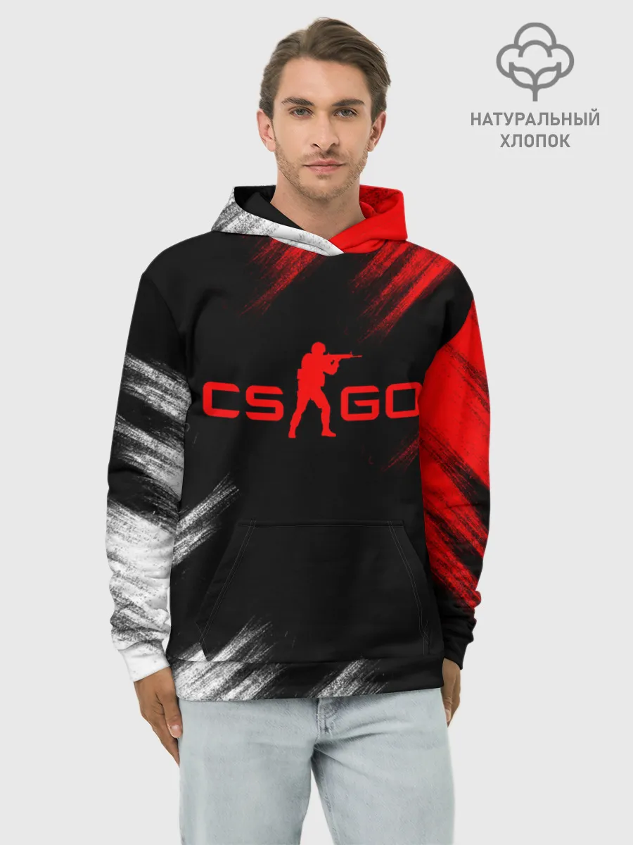 Худи мужской база хлопок / Counter Strike