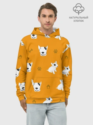 Худи мужской база хлопок / Английский бультерьер