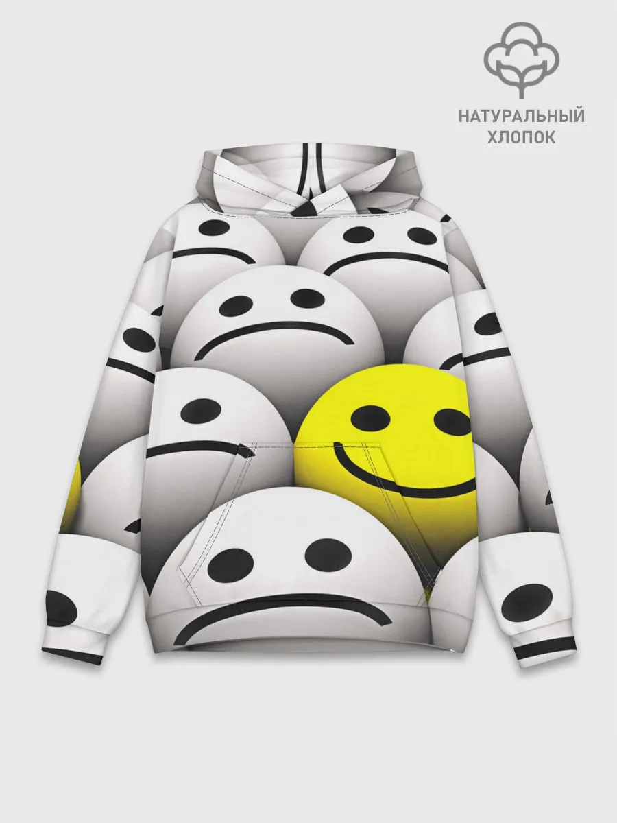 Худи мужской база хлопок / EMOJI 2019