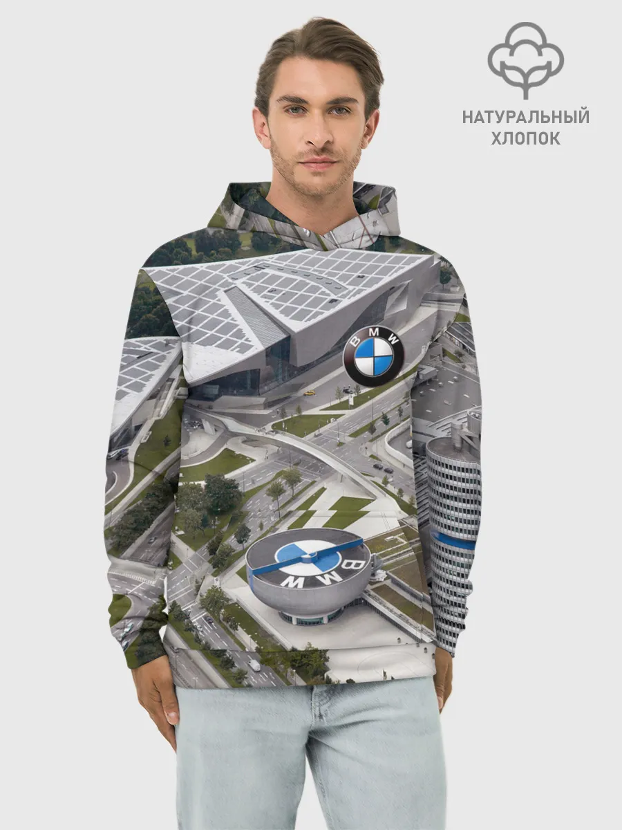 Худи мужской база хлопок / BMW city