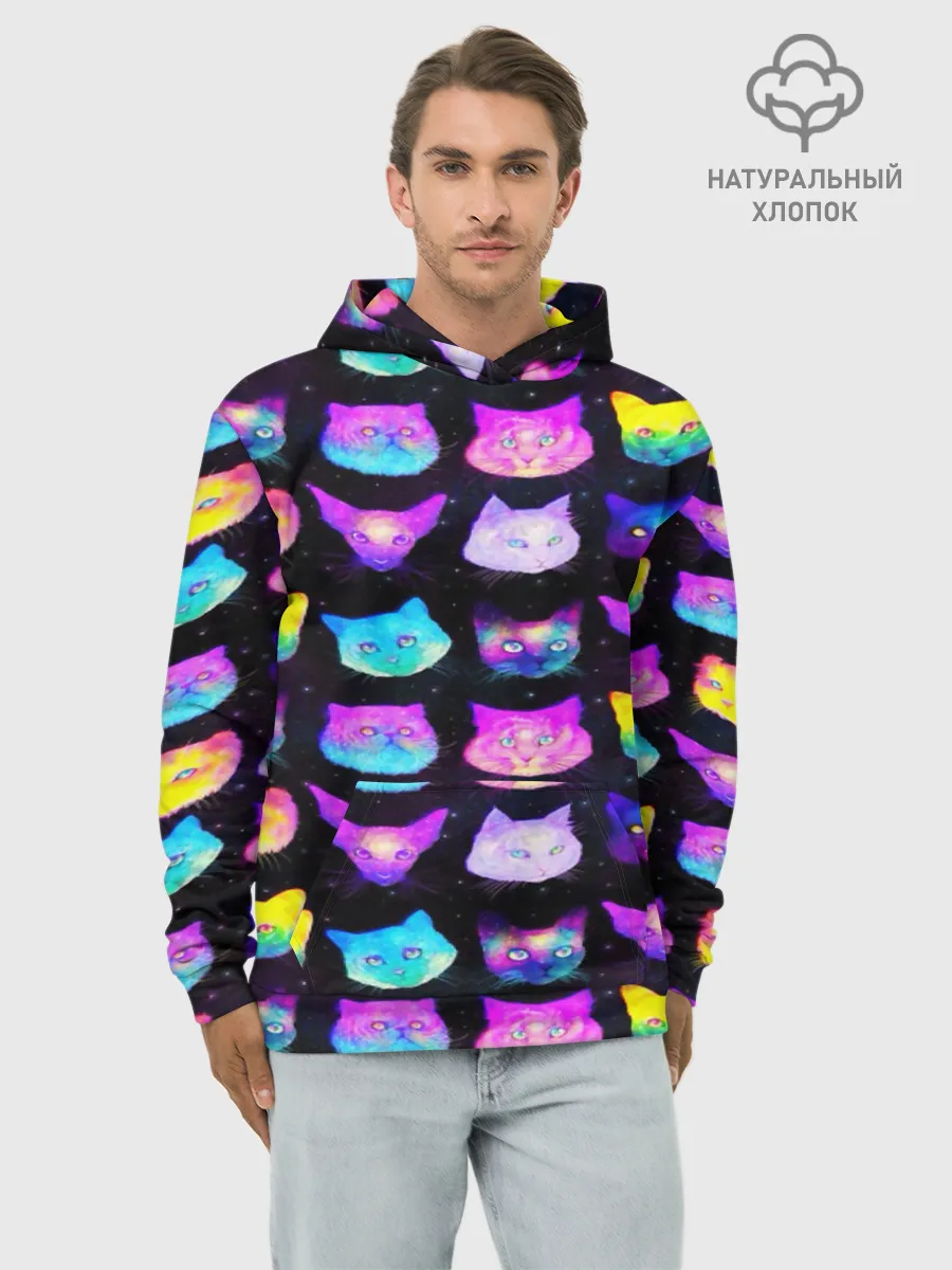 Худи мужской база хлопок / КОТО КОСМОС