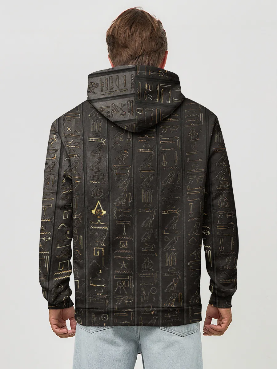 Худи мужской база хлопок / Egypt Hieroglyphs