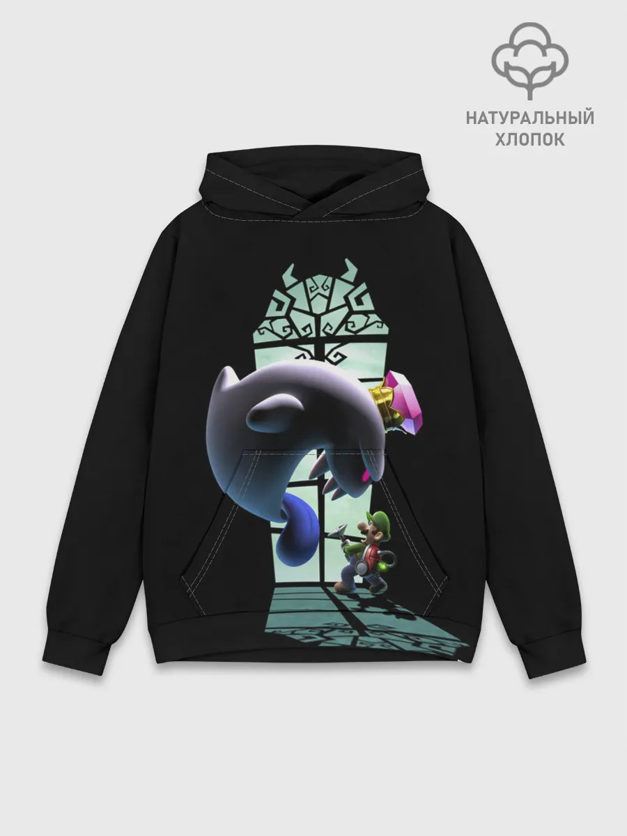 Худи мужской база хлопок / Luigis Mansion