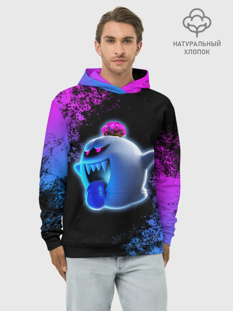 Худи мужской база хлопок / Luigis Mansion