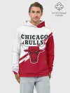Худи мужской база хлопок / Chicago Bulls Red-White