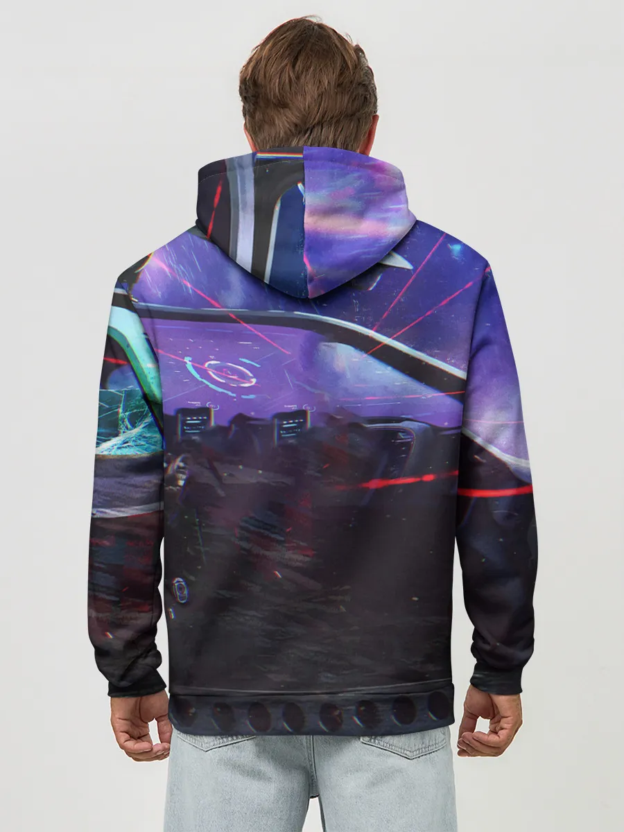 Худи мужской база хлопок / CYBERPUNK 2077 - КИАНУ