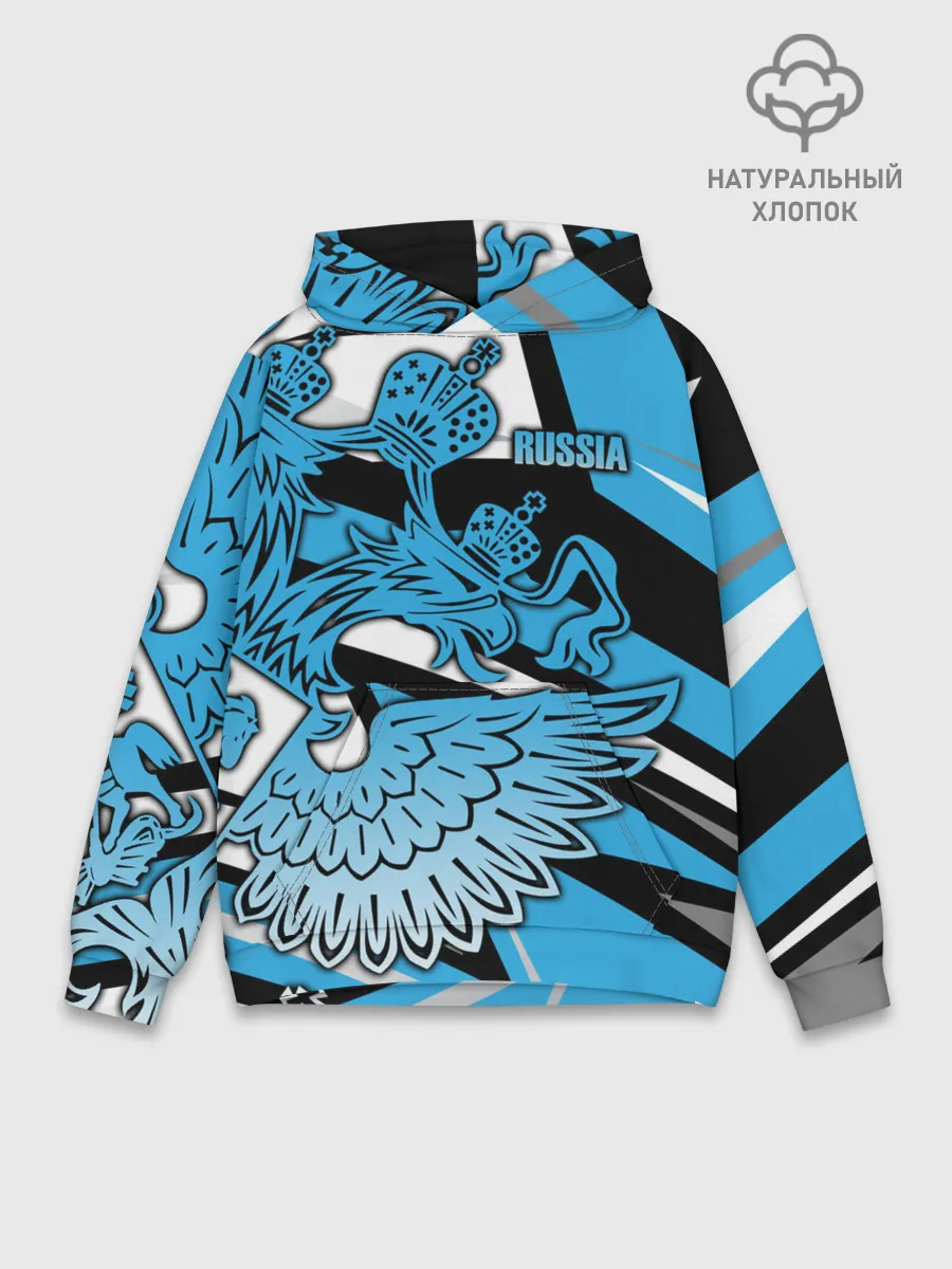 Худи мужской база хлопок / RUSSIA Lifestyle