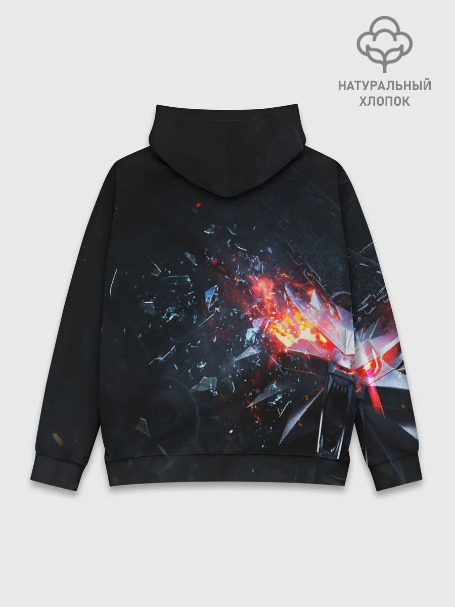 Худи мужской база хлопок / МЕДАЛЬОН ВЕДЬМАКА