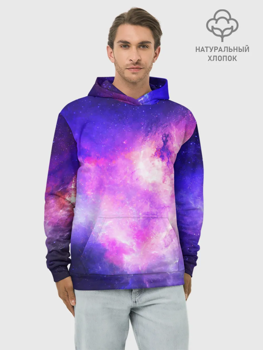 Худи мужской база хлопок / КОСМИЧЕСКИЕ КРАСКИ
