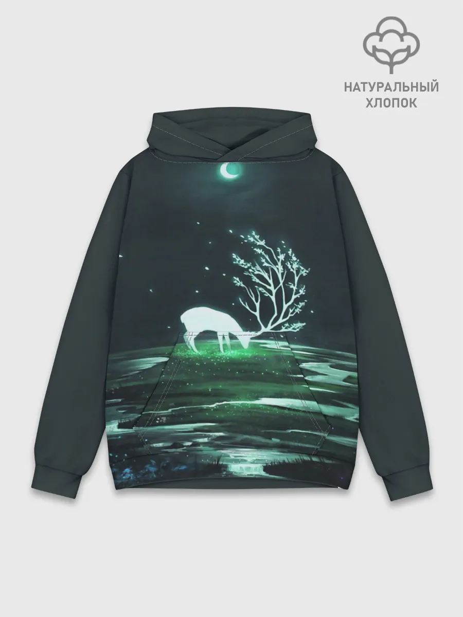 Худи мужской база хлопок / ОЛЕНЬ