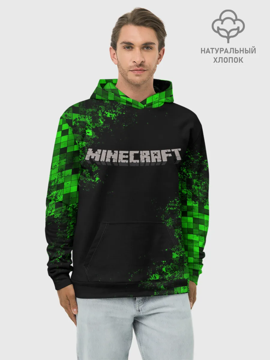 Худи мужской база хлопок / MINECRAFT