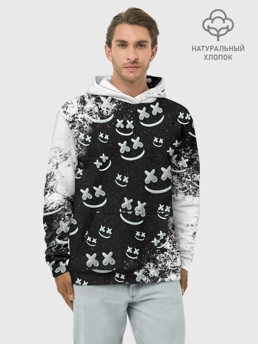 Худи мужской база хлопок / Marshmello