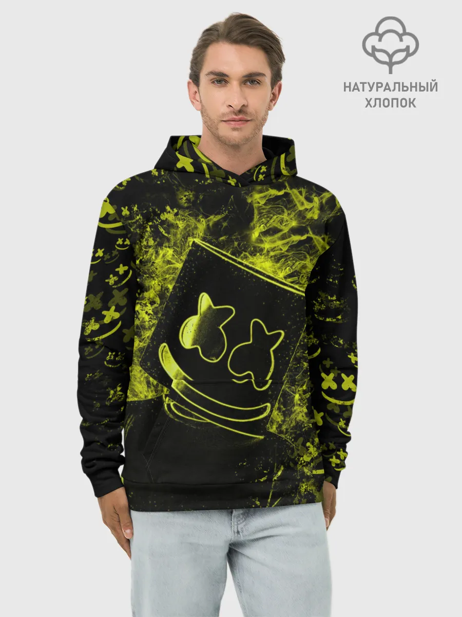 Худи мужской база хлопок / Marshmello