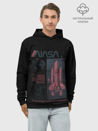 Худи мужской база хлопок / Nasa