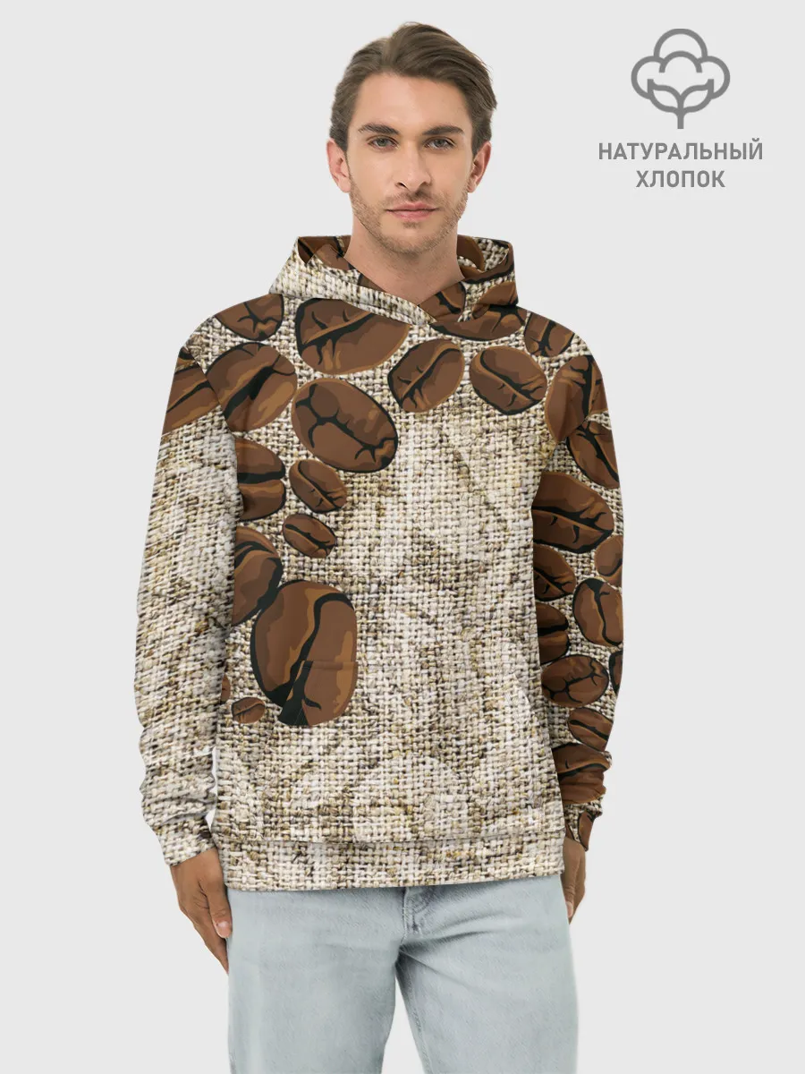 Худи мужской база хлопок / Кофейные зёрна