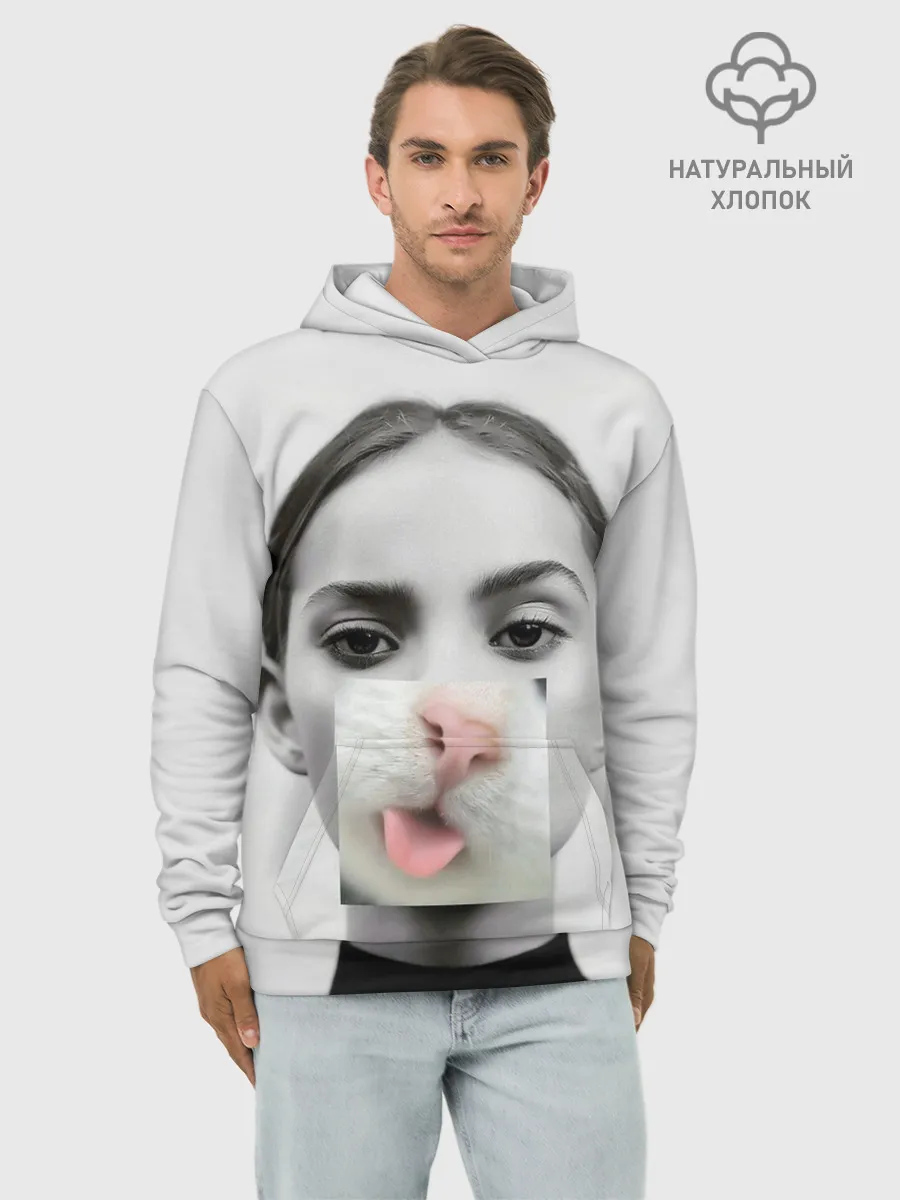 Худи мужской база хлопок / kitty face