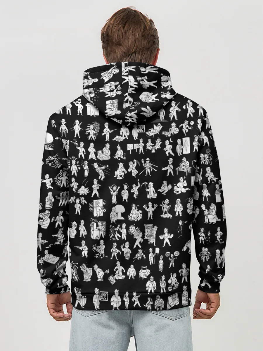 Худи мужской база хлопок / FALLOUT BLACK