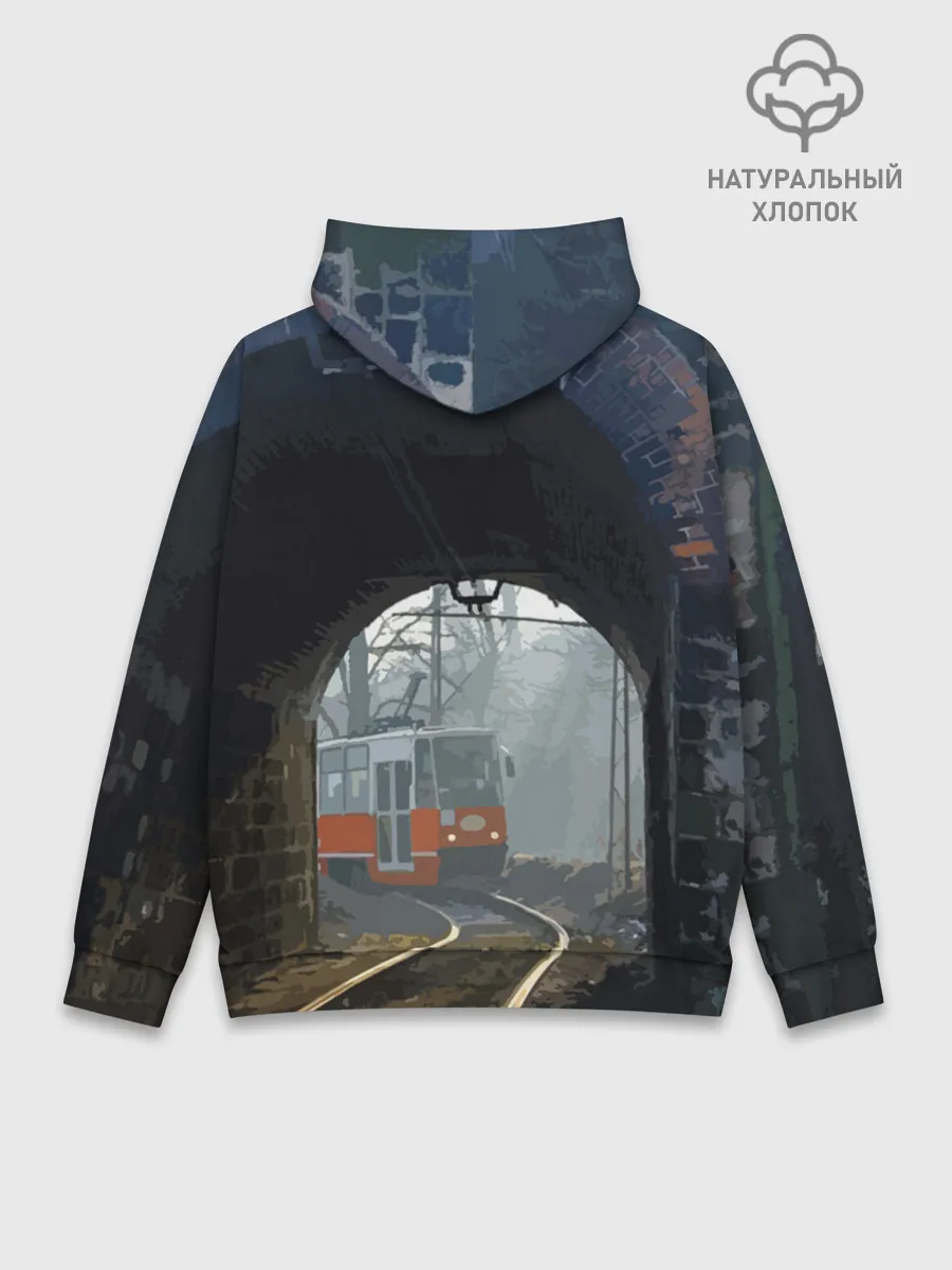 Худи мужской база хлопок / Трамвай