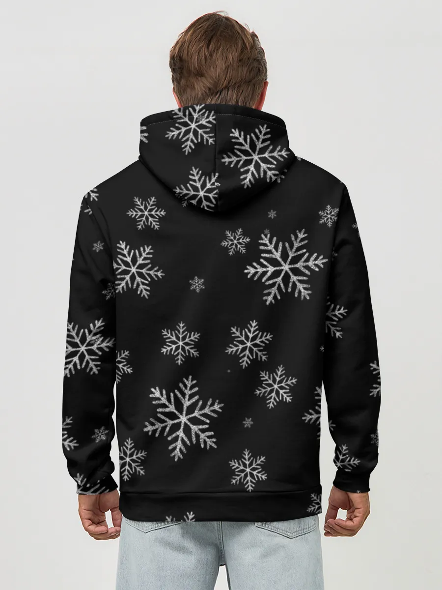 Худи мужской база хлопок / Рок Дед Мороз