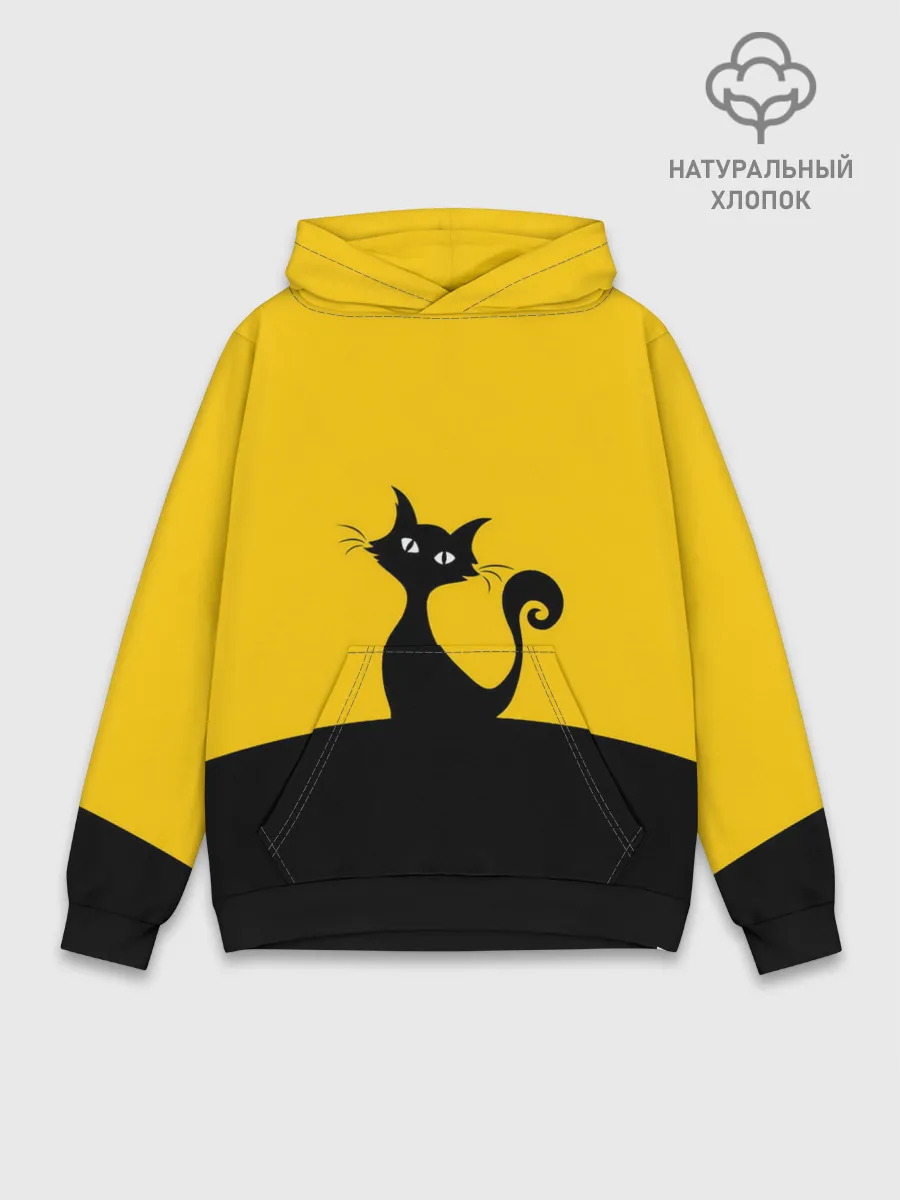 Худи мужской база хлопок / Гордый кот.