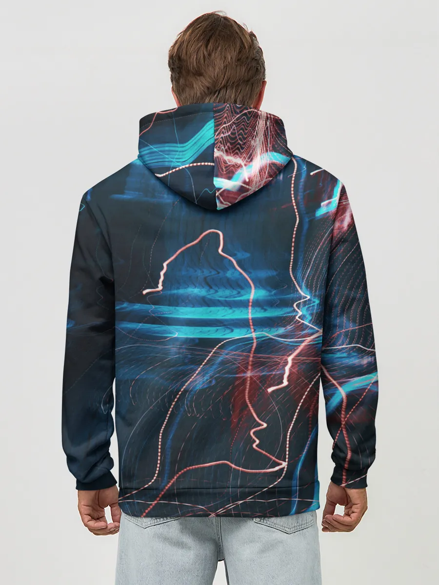 Худи мужской база хлопок / Freeze Light digital art