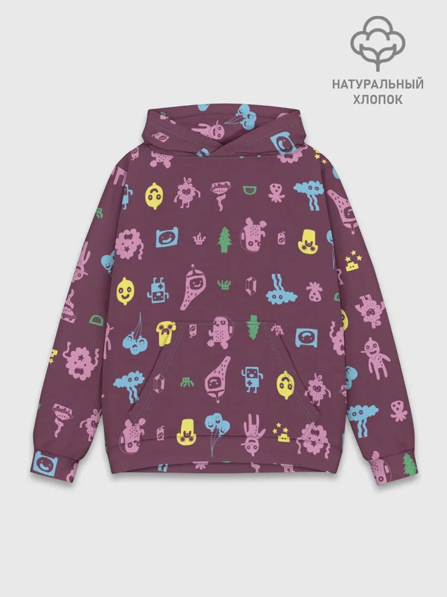 Худи мужской база хлопок / Время приключений Лимонохват