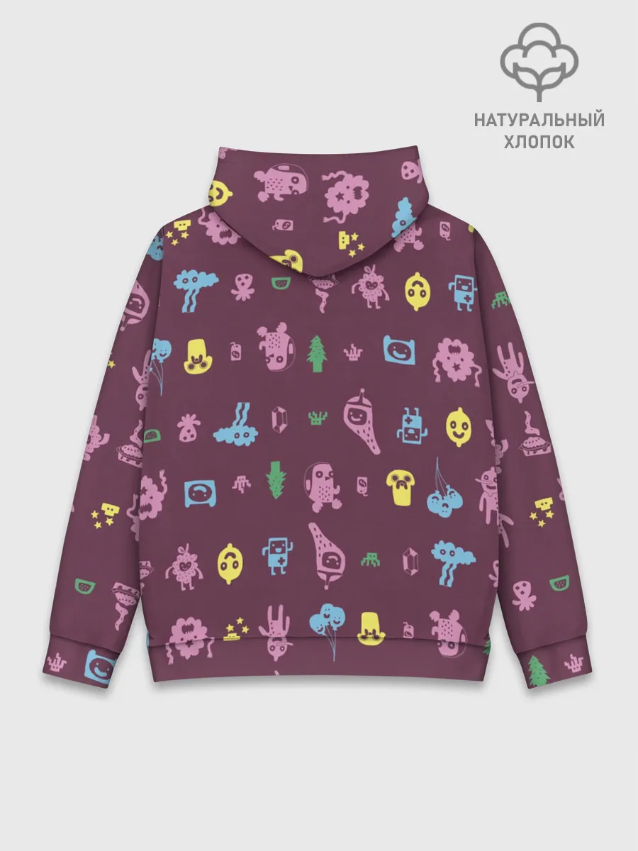 Худи мужской база хлопок / Время приключений Лимонохват