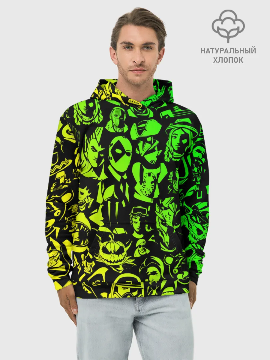 Худи мужской база хлопок / ПЕРСОНАЖИ FORTNITE